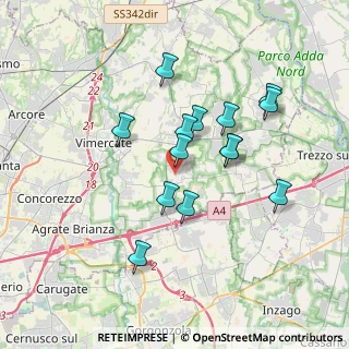 Mappa Via Paolo Borsellino, 20876 Ornago MB, Italia (3.16357)
