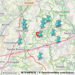 Mappa Via Paolo Borsellino, 20876 Ornago MB, Italia (3.74167)
