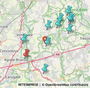 Mappa Via Paolo Borsellino, 20876 Ornago MB, Italia (4.07636)