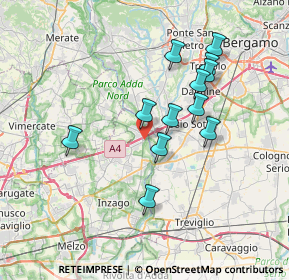 Mappa Via Piave, 20056 Trezzo sull'Adda MI, Italia (6.40333)