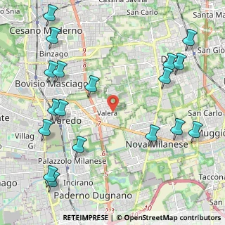 Mappa Via Mestre, 20814 Varedo MB, Italia (2.76)