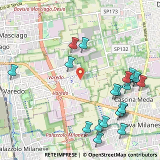 Mappa Via Mestre, 20814 Varedo MB, Italia (1.344)