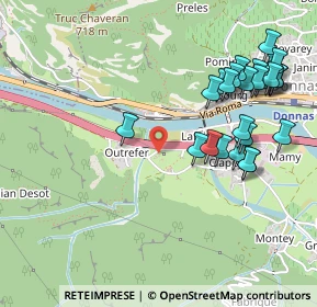 Mappa Via Lafait, 11020 Donnas AO, Italia (0.57692)