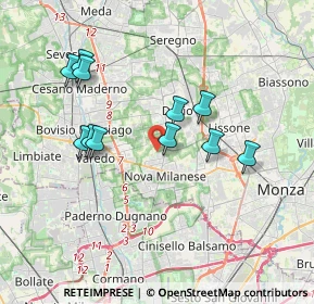 Mappa Via Torino, 20834 Nova Milanese MB, Italia (3.38)