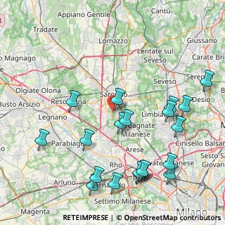Mappa Via Asiago, 21042 Caronno Pertusella VA, Italia (9.7925)