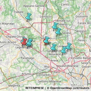 Mappa Via Asiago, 21042 Caronno Pertusella VA, Italia (6.65727)