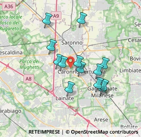 Mappa Via Asiago, 21042 Caronno Pertusella VA, Italia (3.03538)