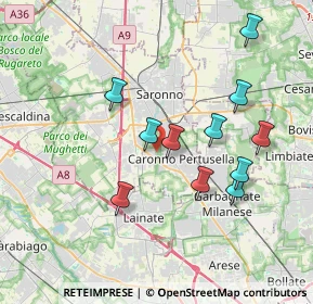 Mappa Via Asiago, 21042 Caronno Pertusella VA, Italia (3.51)