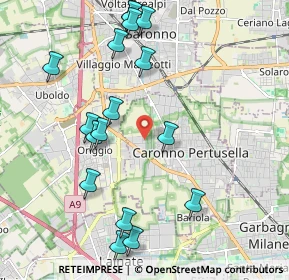 Mappa Via Asiago, 21042 Caronno Pertusella VA, Italia (2.25118)