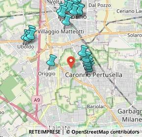 Mappa Via Asiago, 21042 Caronno Pertusella VA, Italia (2.185)