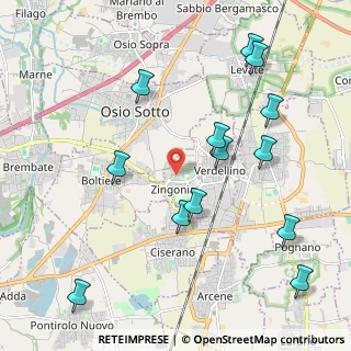 Mappa Via Gianni Rodari, 24049 Verdellino BG, Italia (2.34077)