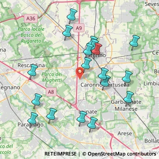 Mappa Via Camillo Benso Conte di Cavour, 21040 Origgio VA, Italia (4.44167)