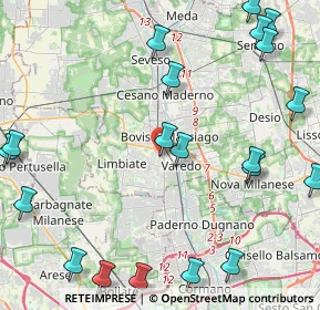 Mappa Via Giuseppe di Vittorio, 20813 Bovisio-Masciago MB, Italia (5.8985)