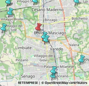 Mappa Via Giuseppe di Vittorio, 20813 Bovisio-Masciago MB, Italia (3.08077)