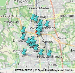 Mappa Via Giuseppe di Vittorio, 20813 Bovisio-Masciago MB, Italia (1.31611)