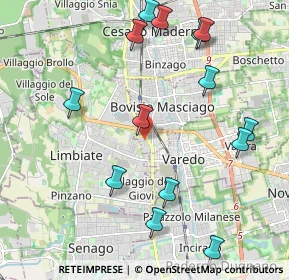 Mappa Via Giuseppe di Vittorio, 20813 Bovisio-Masciago MB, Italia (2.37643)