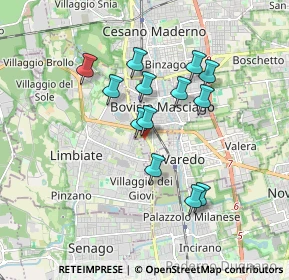 Mappa Via Giuseppe di Vittorio, 20813 Bovisio-Masciago MB, Italia (1.48692)
