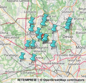 Mappa Via XII Strada, 20812 Limbiate MB, Italia (5.84353)