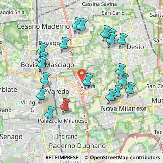 Mappa Via XXIV Maggio, 20814 Varedo MB, Italia (2.1925)
