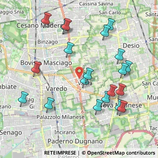 Mappa Via XXIV Maggio, 20814 Varedo MB, Italia (2.298)