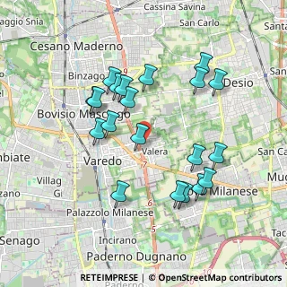 Mappa Via XXIV Maggio, 20814 Varedo MB, Italia (1.802)
