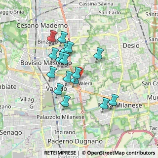 Mappa Via XXIV Maggio, 20814 Varedo MB, Italia (1.5075)