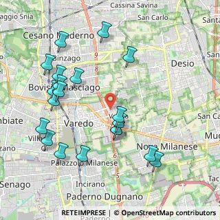 Mappa Via XXIV Maggio, 20814 Varedo MB, Italia (2.212)