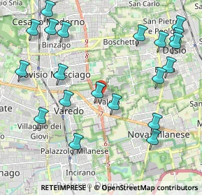 Mappa Via XXV Aprile, 20814 Varedo MB, Italia (2.531)