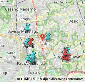 Mappa Via XXV Aprile, 20814 Varedo MB, Italia (2.07059)