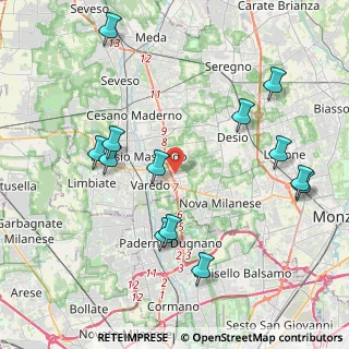 Mappa Via XXV Aprile, 20814 Varedo MB, Italia (4.53462)