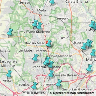 Mappa Via XXIV Maggio, 20814 Varedo MB, Italia (6.0585)