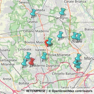 Mappa Via XXV Aprile, 20814 Varedo MB, Italia (4.77)