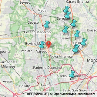 Mappa Via XXV Aprile, 20814 Varedo MB, Italia (4.80091)