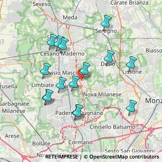 Mappa Via XXV Aprile, 20814 Varedo MB, Italia (3.91467)