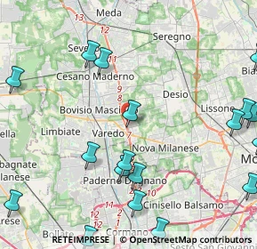 Mappa Via XXV Aprile, 20814 Varedo MB, Italia (6.0585)