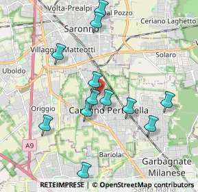 Mappa Vicolo Giuseppe Giusti, 21042 Caronno Pertusella VA, Italia (1.91333)