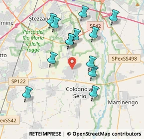 Mappa Via C. Colombo, 24059 Urgnano BG, Italia (3.73769)