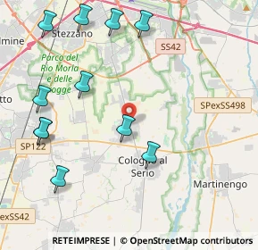 Mappa Via C. Colombo, 24059 Urgnano BG, Italia (4.95364)