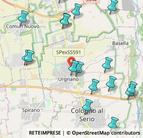 Mappa Via C. Colombo, 24059 Urgnano BG, Italia (2.766)