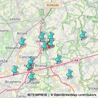 Mappa Via Giacomo Leopardi, 20875 Burago di Molgora MB, Italia (4.16385)