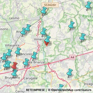 Mappa Via Giacomo Leopardi, 20875 Burago di Molgora MB, Italia (6.28)