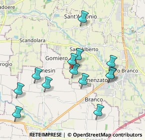 Mappa Via San Martino, 31059 Zero branco TV, Italia (1.92154)