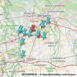 Mappa Str. Consortile della Vite, 24049 Verdello BG, Italia (5.84)