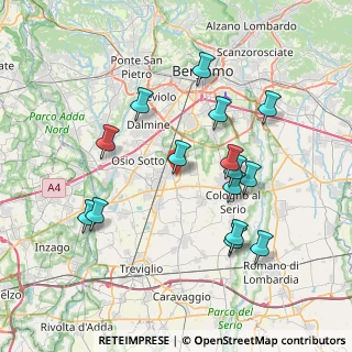 Mappa Str. Consortile della Vite, 24049 Verdello BG, Italia (7.706)