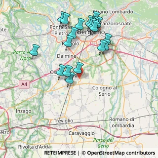 Mappa Str. Consortile della Vite, 24049 Verdello BG, Italia (8.315)