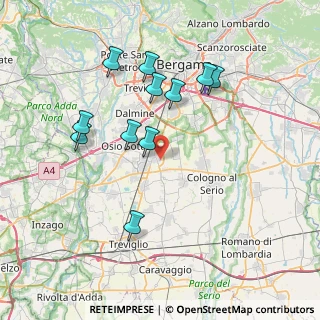 Mappa Str. Consortile della Vite, 24049 Verdello BG, Italia (7.25273)