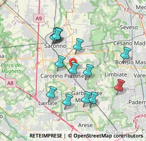 Mappa Via Banfi Monsignor Serafino, 21042 Caronno Pertusella VA, Italia (3.39286)