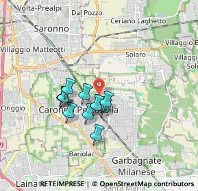 Mappa Via Banfi Monsignor Serafino, 21042 Caronno Pertusella VA, Italia (1.25917)