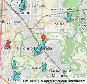 Mappa Via Banfi Monsignor Serafino, 21042 Caronno Pertusella VA, Italia (2.92083)