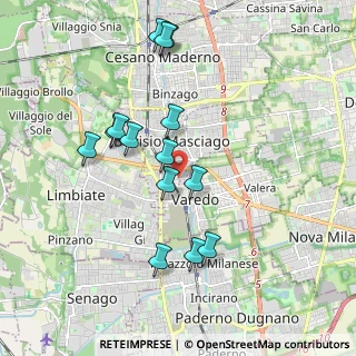 Mappa Via Amilcare Ponchielli, 20814 Varedo MB, Italia (1.84214)